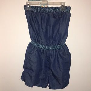 Large Girls Bluejean Romper (Size 12-14 in Girls)